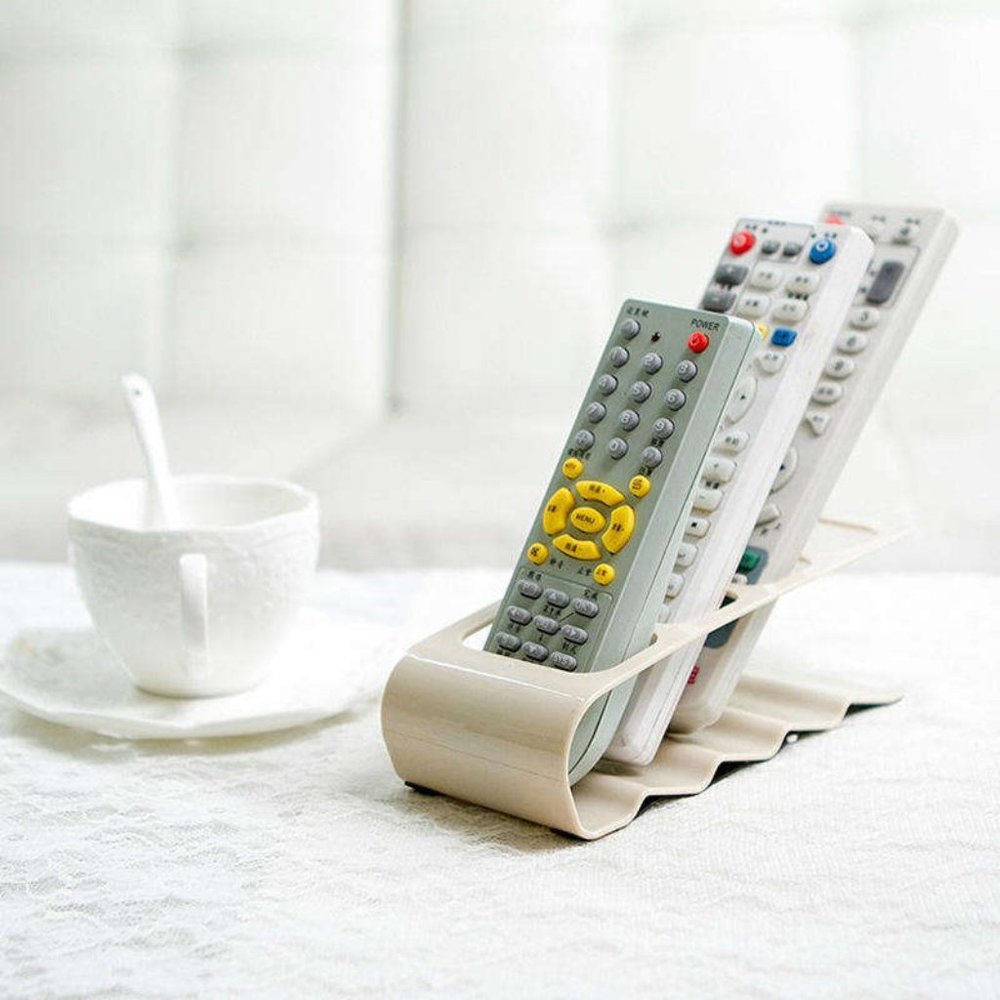"Four Grid Table Remote Controller Container Remote, Remote Holder for Table Tv